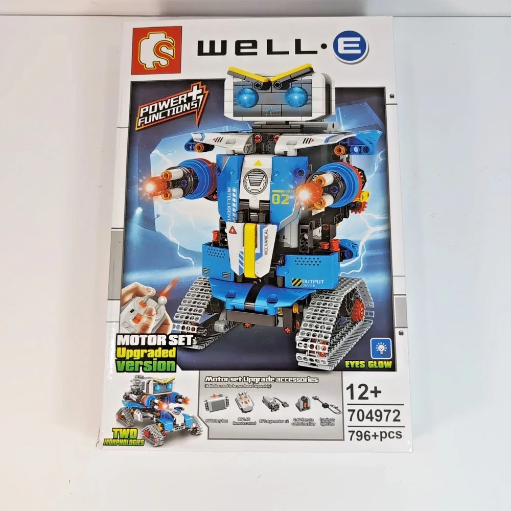 Stem Sembo Block Model 704972 Well-E Robot Power Functions 796+ Pcs  Remote Ctrl
